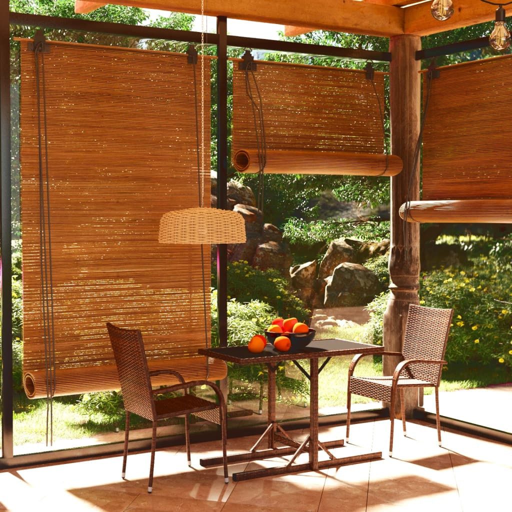 furnicato Garten-Essgruppe Braun 110 x 53 x 72 cm