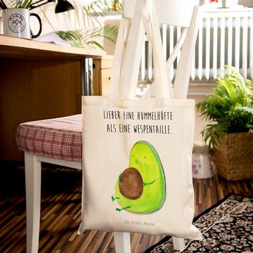 Mr. & Mrs. Panda Tragetasche Avocado Pfeifen - Transparent - Geschenk, Einkaufstasche, foodbaby, G (1-tlg), Design-Highlight