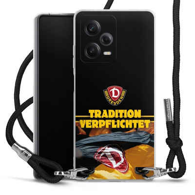 DeinDesign Handyhülle SG Dynamo Dresden Fanartikel SGD Tradition Verpflichtet Dynamo Dresden, Xiaomi Redmi Note 12 Pro 5G Handykette Hülle mit Band Cover mit Kette