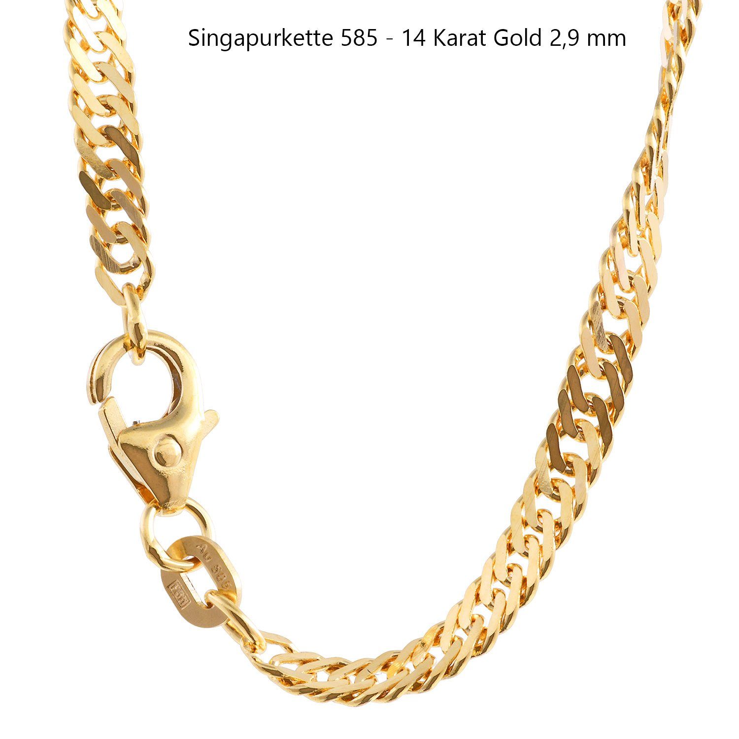 HOPLO Goldkette Goldkette Singapurkette Länge 50cm günstig online kaufen