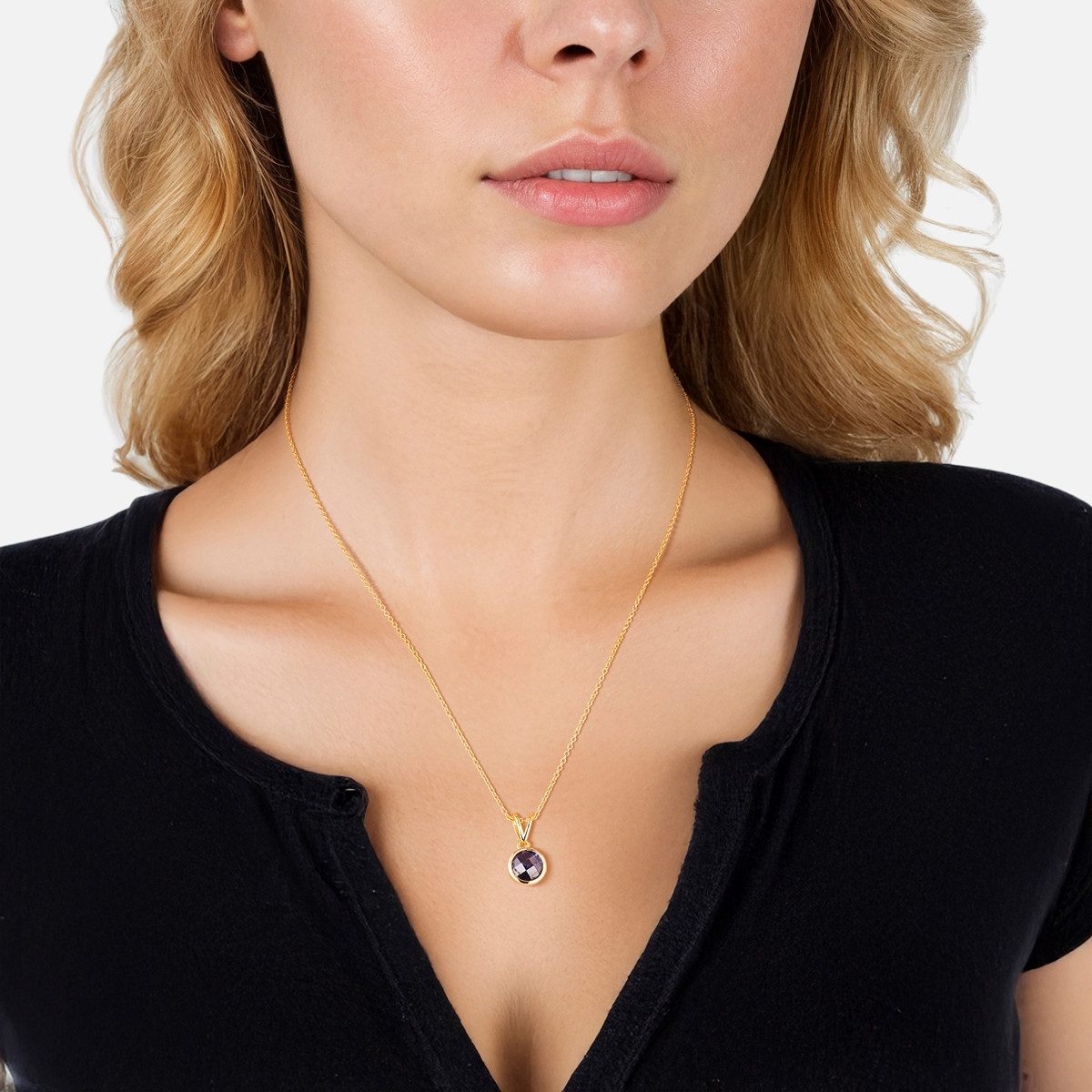 Rafaela Donata Silberkette gelbgold, mit Tansanit günstig online kaufen