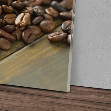 Sinus Art Leinwandbild 120x80cm Wandbild auf Leinwand Kaffee Kaffeebohnen Barista Küche Braun, (1 St)