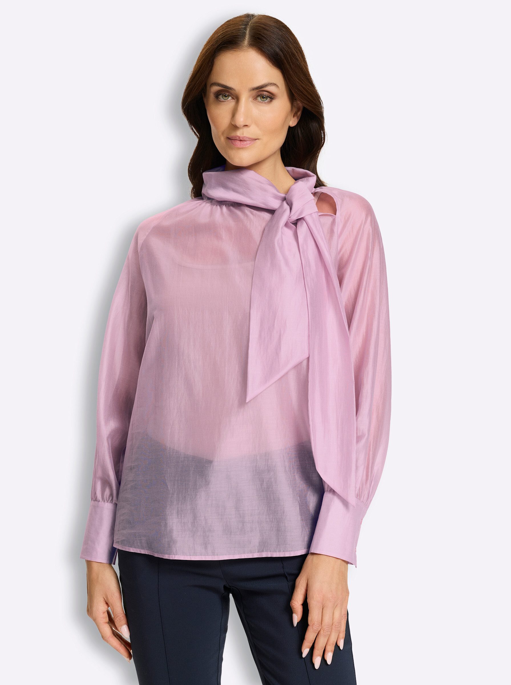 Klassische Bluse Bluse Langarm