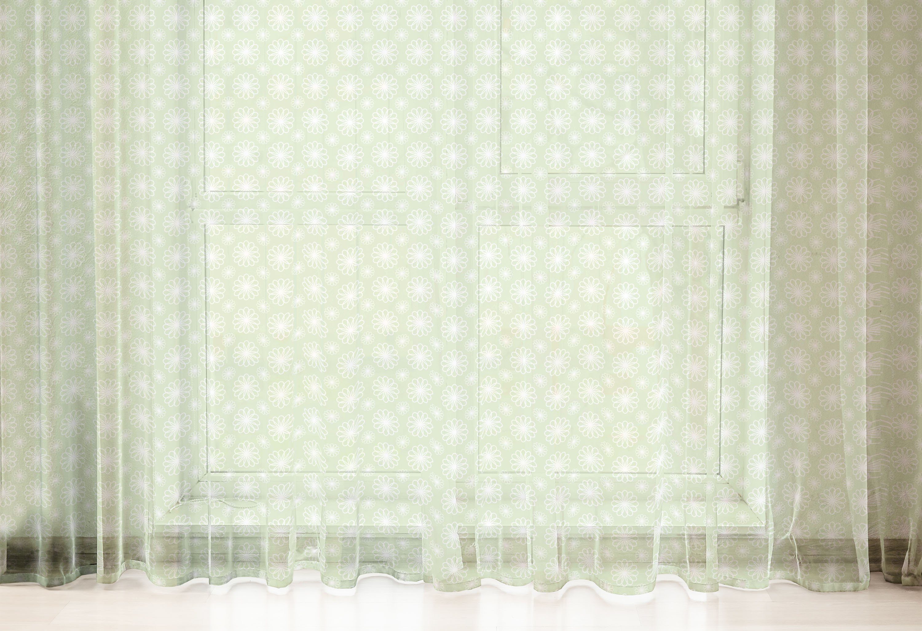 Panels, Abakuhaus, schiere Gardine 2 Hochzeit Party Geometric Drapierung symmetrische für Blumen