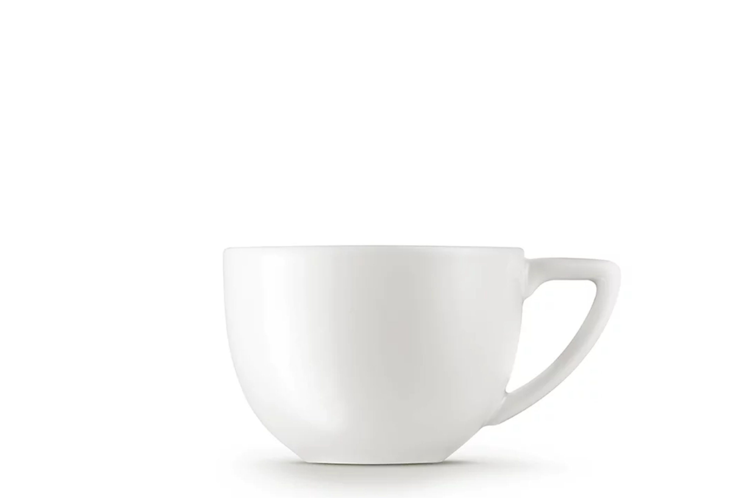 Konsimo Kaffeeservice CARLINA Mikrowellengeeignet, (18-tlg), Spulmachinen- Dessertteller und Personen, Untertasse Weiß quadratisch 6 Kaffeetasse Porzellan