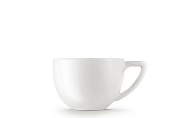 Konsimo Kaffeeservice CARLINA Kaffeetasse Untertasse Dessertteller (18-tlg), 6 Personen, Porzellan, Spulmachinen- und Mikrowellengeeignet, quadratisch