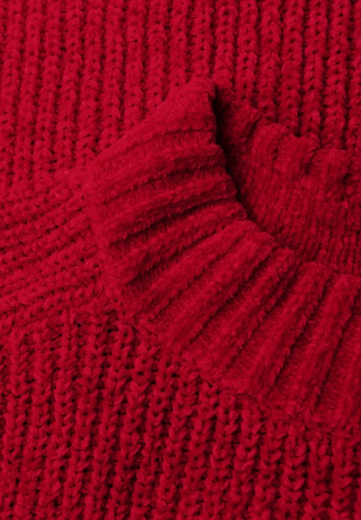 STREET ONE Wollpullover STREET ONE / Da.Strick / chenille sweater halfcardi günstig online kaufen