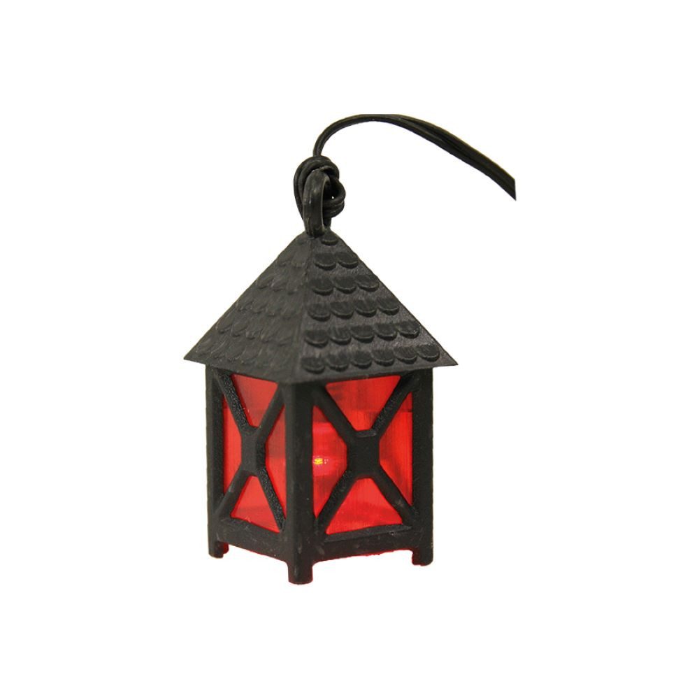 FADEDA Krippen-Zubehör FADEDA Laterne rot, 4-eckig, 3,5V, LED, Höhe in cm: 4