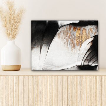 OneMillionCanvasses® Leinwandbild Gold - Abstrakt - Design, (1 St), Wandbild Leinwandbilder, Aufhängefertig, Wanddeko 40x30 cm