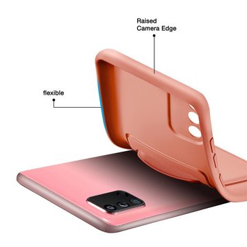 CoolGadget Handyhülle Rosa als 2in1 Schutz Cover Set für das Samsung Galaxy A13 5G / A04s 6,5 Zoll, 2x Glas Display Schutz Folie + 1x Case Hülle für Galaxy A13 5G A04s