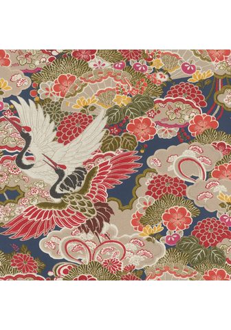 Rasch Vliestapete »Kimono« strukturiert asia...
