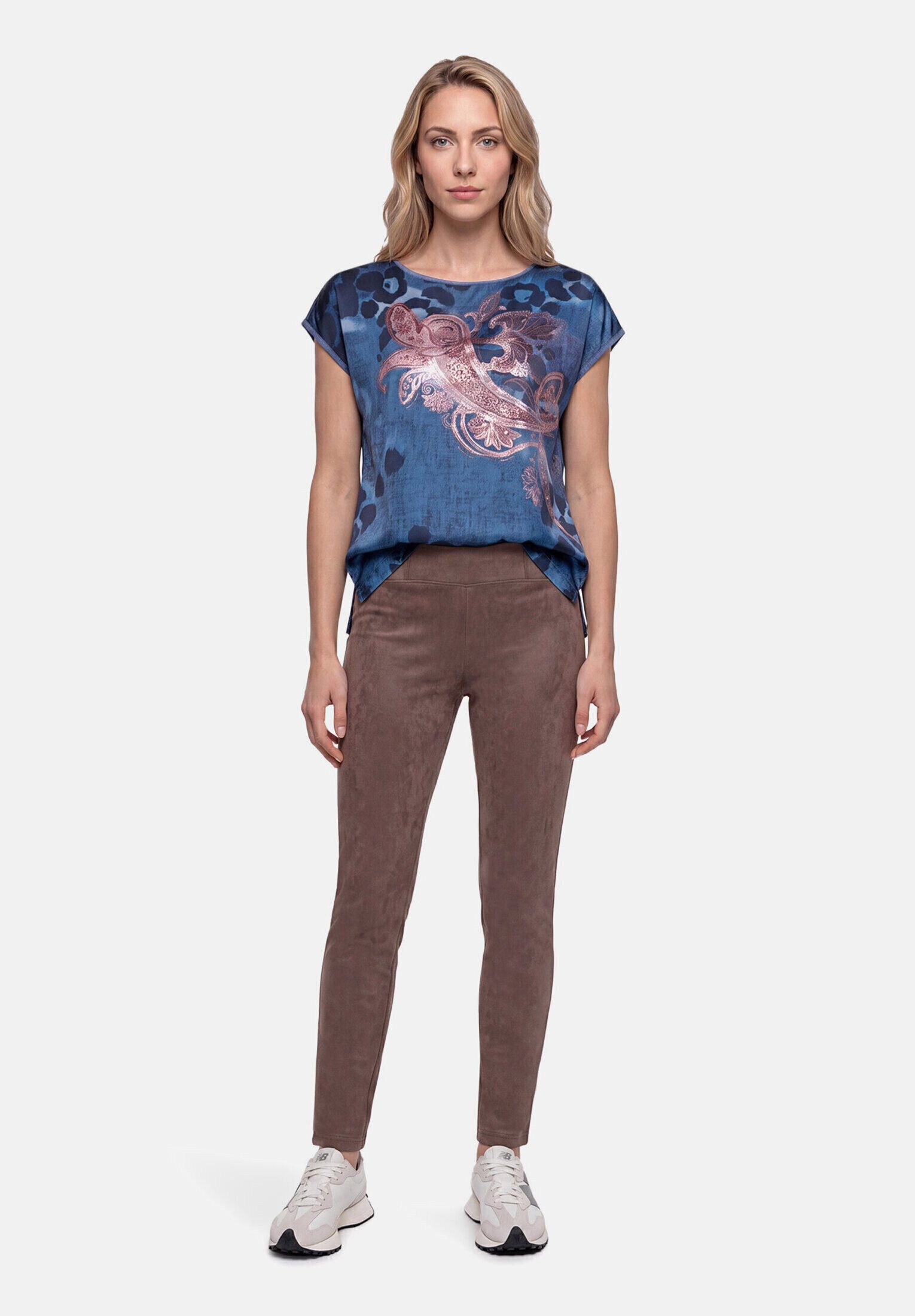 Betty Barclay Lederimitathose Damen mit elastischem Bund