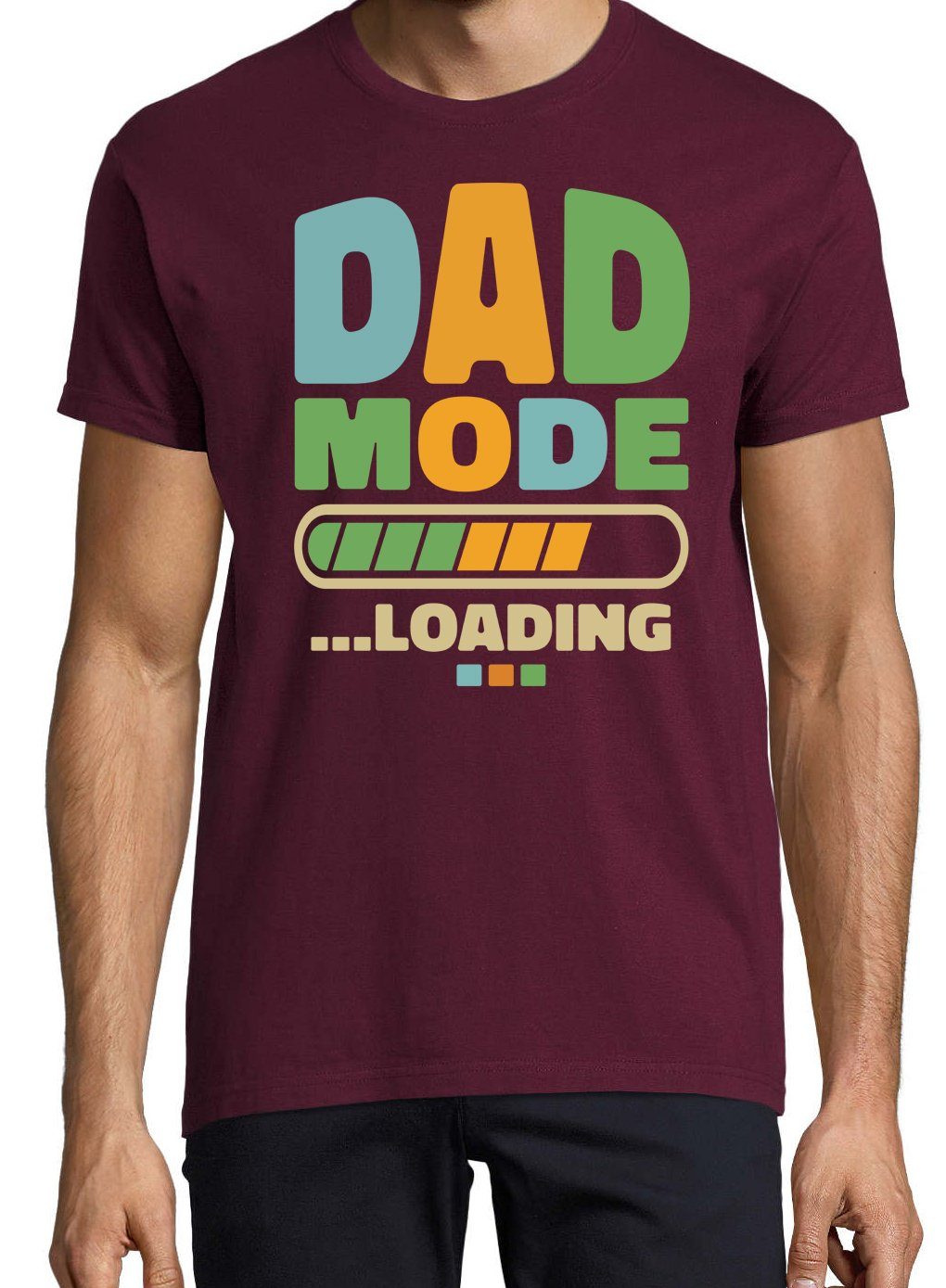 DAD Youth T-Shirt Herren Designz Mode im Loading Burgund Shirt Fun-Look