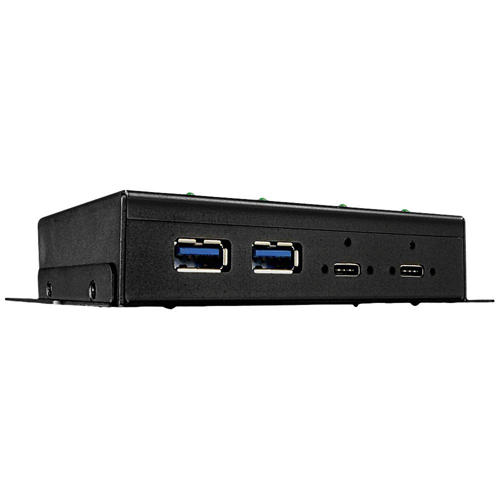 USB-Verteiler LINDY 4 Port USB 3.2 Gen 2-Hub Schwarz