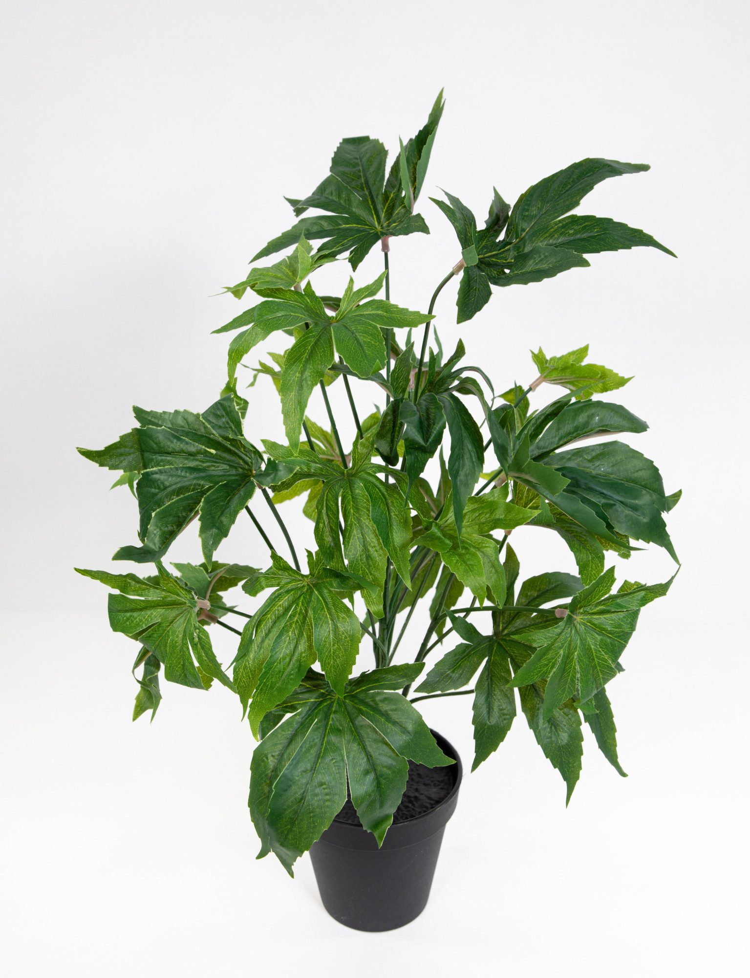 Kunstpflanze Hanfpflanze / Cannabispflanze 42cm im Topf JA künstliche Pflanzen