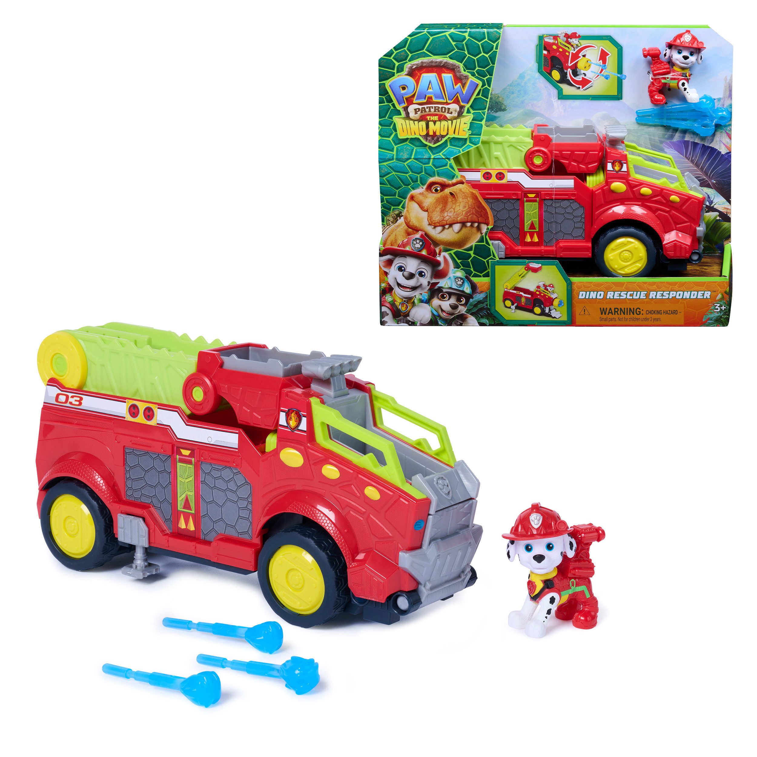 Spin Master Spielzeug-Auto PAW Patrol: Der Dino Film, Marshalls Dino-Rettungs-Feuerwehrauto