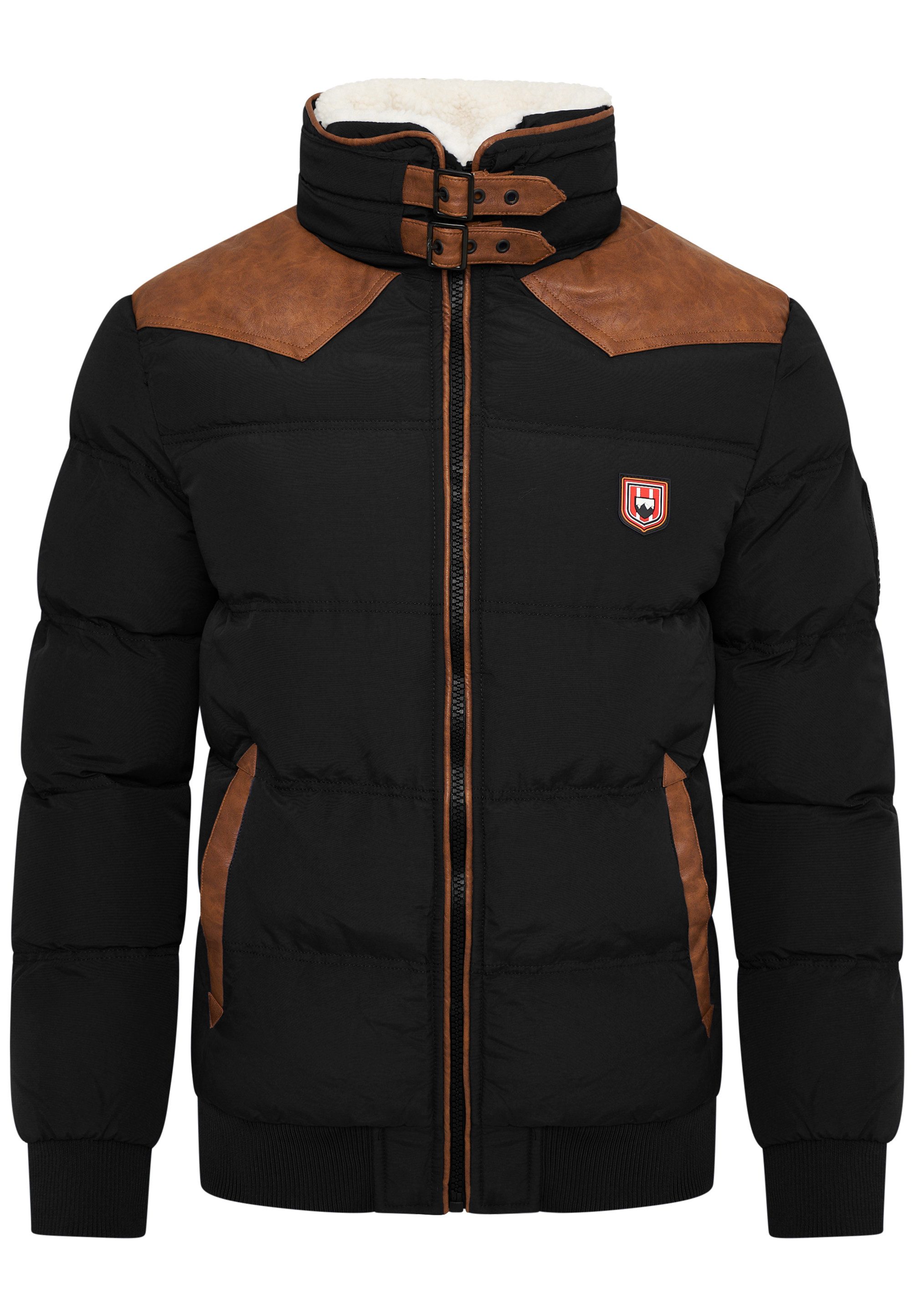 OneRedox Winterjacke ORVARDO Herren warme Pufferjacke mit Kunstfellkragen S günstig online kaufen