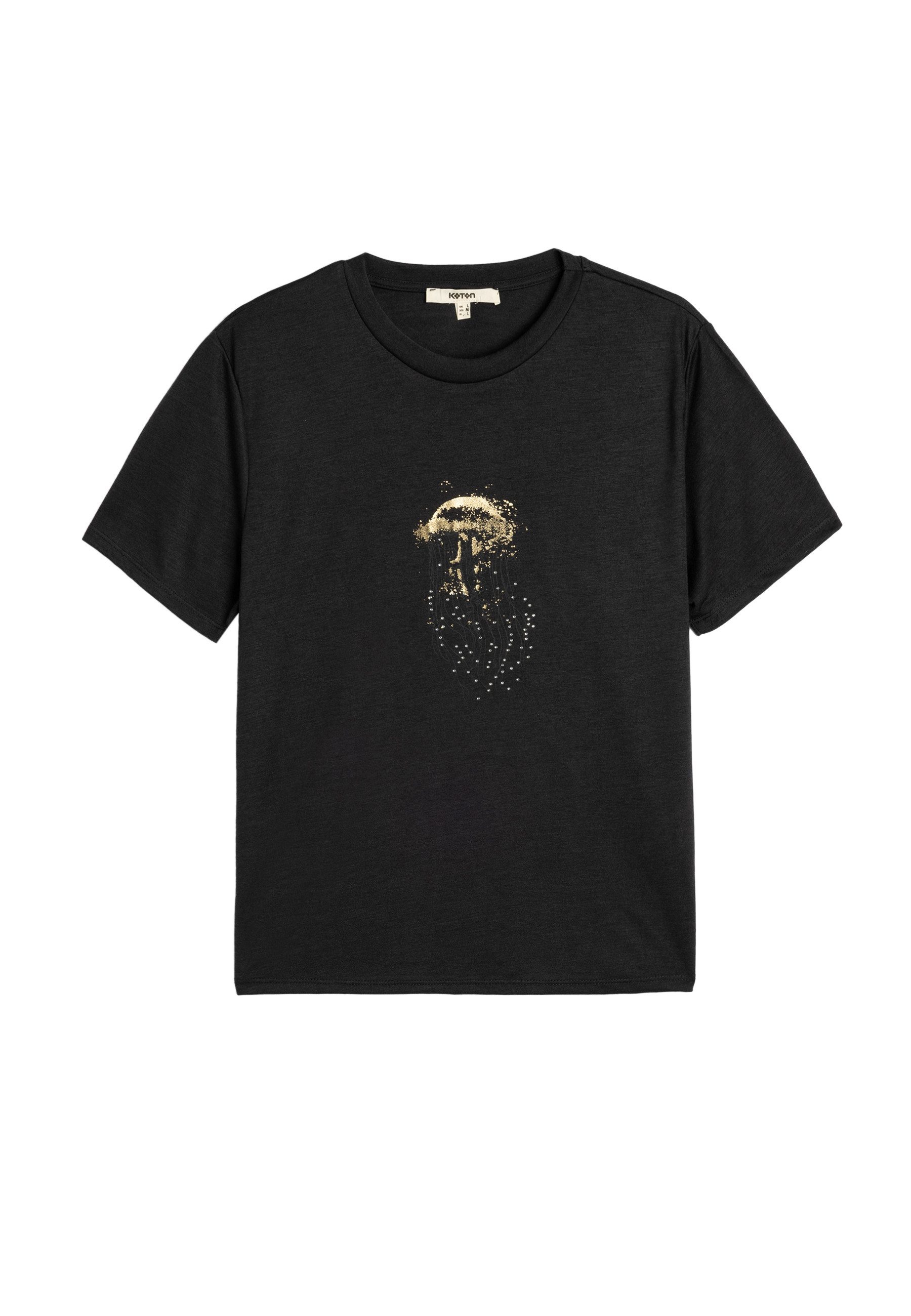 Koton T-Shirt Kurzärmelig Rundhalsausschnitt T-Shirt