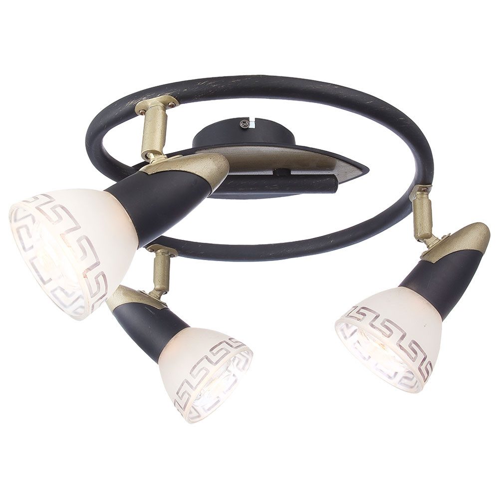 GLOBO LIGHTING Deckenspot, Leuchtmittel nicht inklusive, Decken Lampe Metall Leuchte Gold Antik Spots Beweglich Schlaf Zimmer