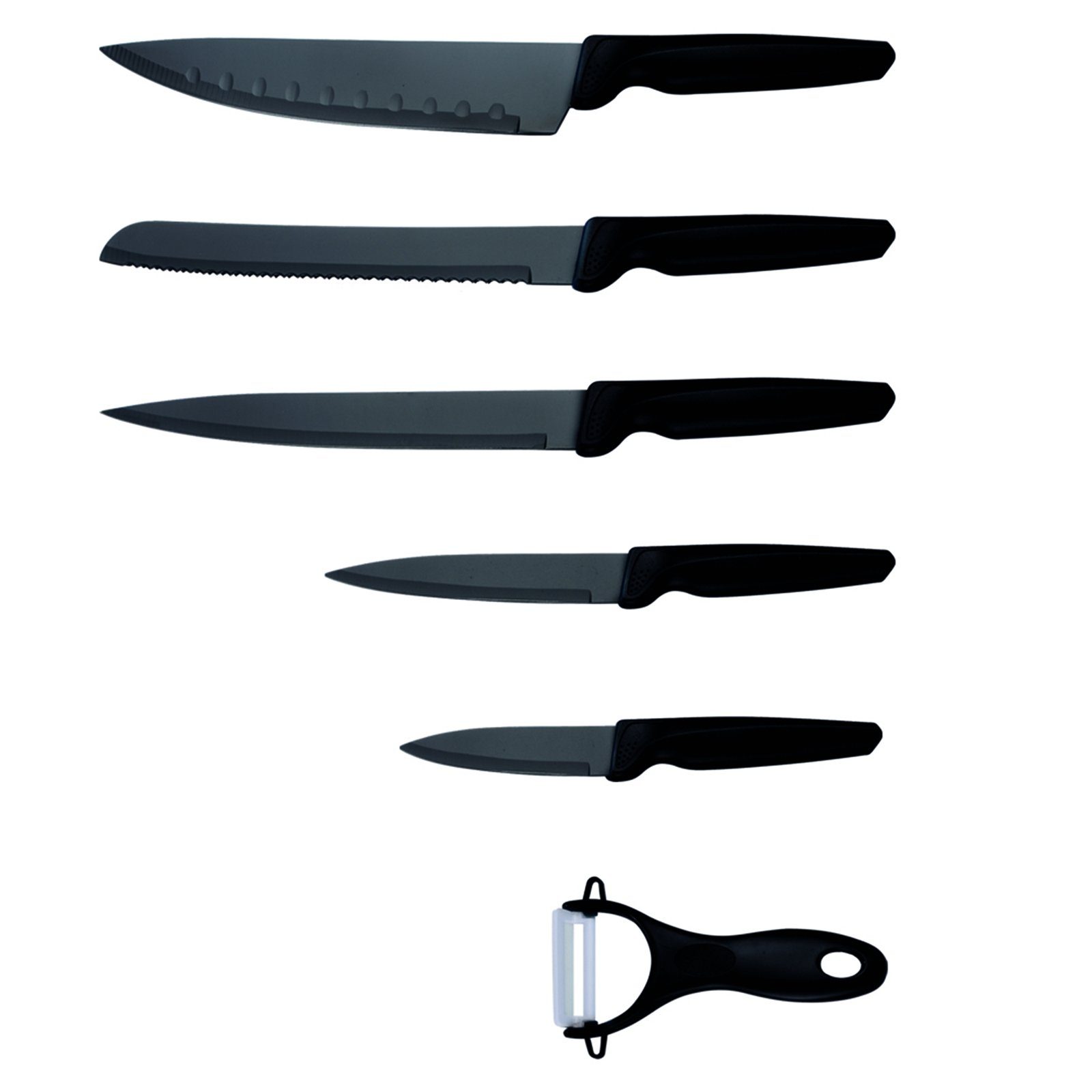 Michelino Messer-Set Messerset 6-teilig (6-tlg) Schwarz