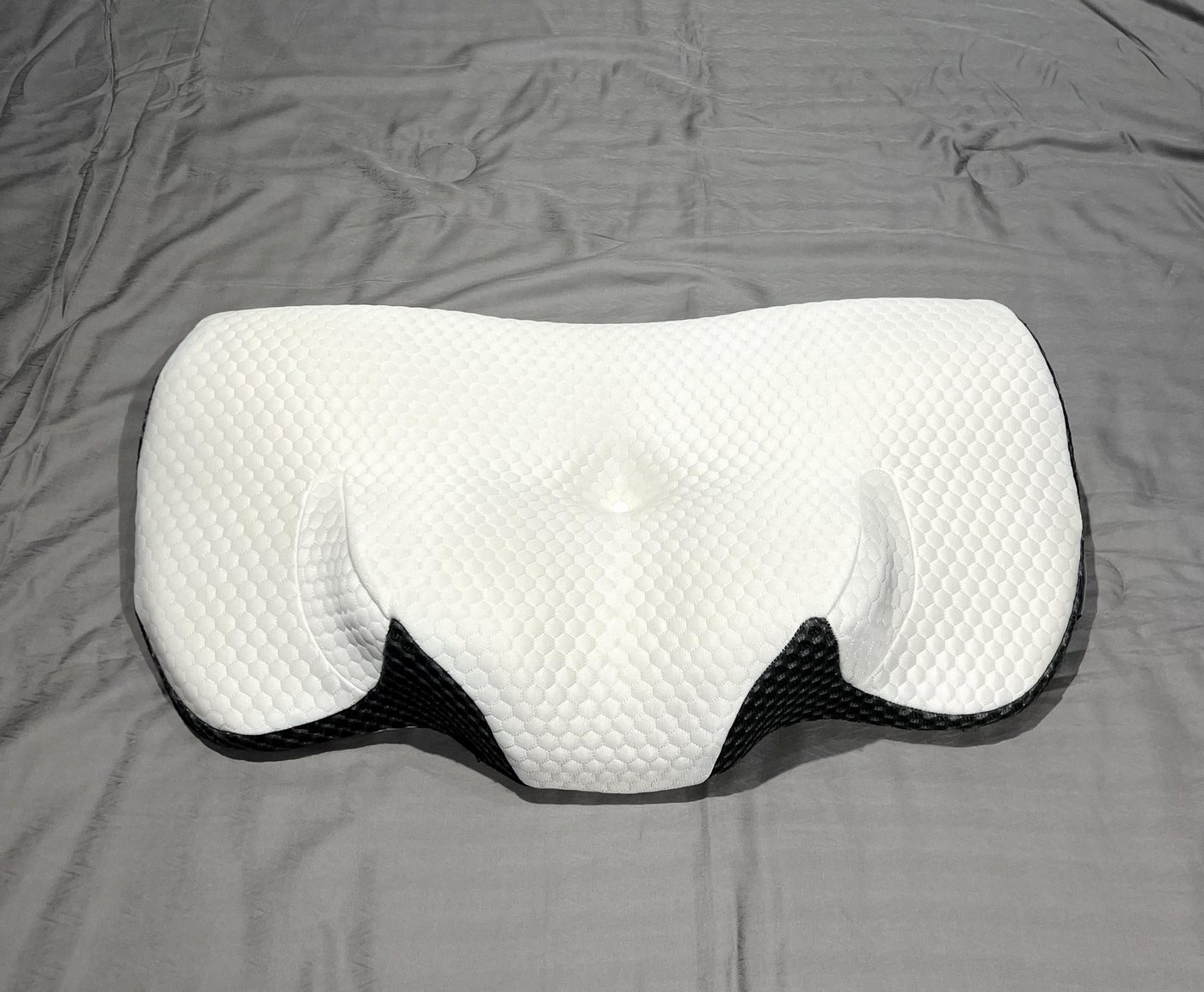 Esun Nackenstützkissen Orthopädisches Nackenkissen, Seitenschläferkissen Memory Foam, 2 Höhen, Füllung: Rückstellschaum, Rückenschlafer, Bauchschlafer, Seitenschlafer, Set, Kissen für Seiten Rücken & Bauchschläfer, Eisseidenstoff, atmungsaktiv und weich,