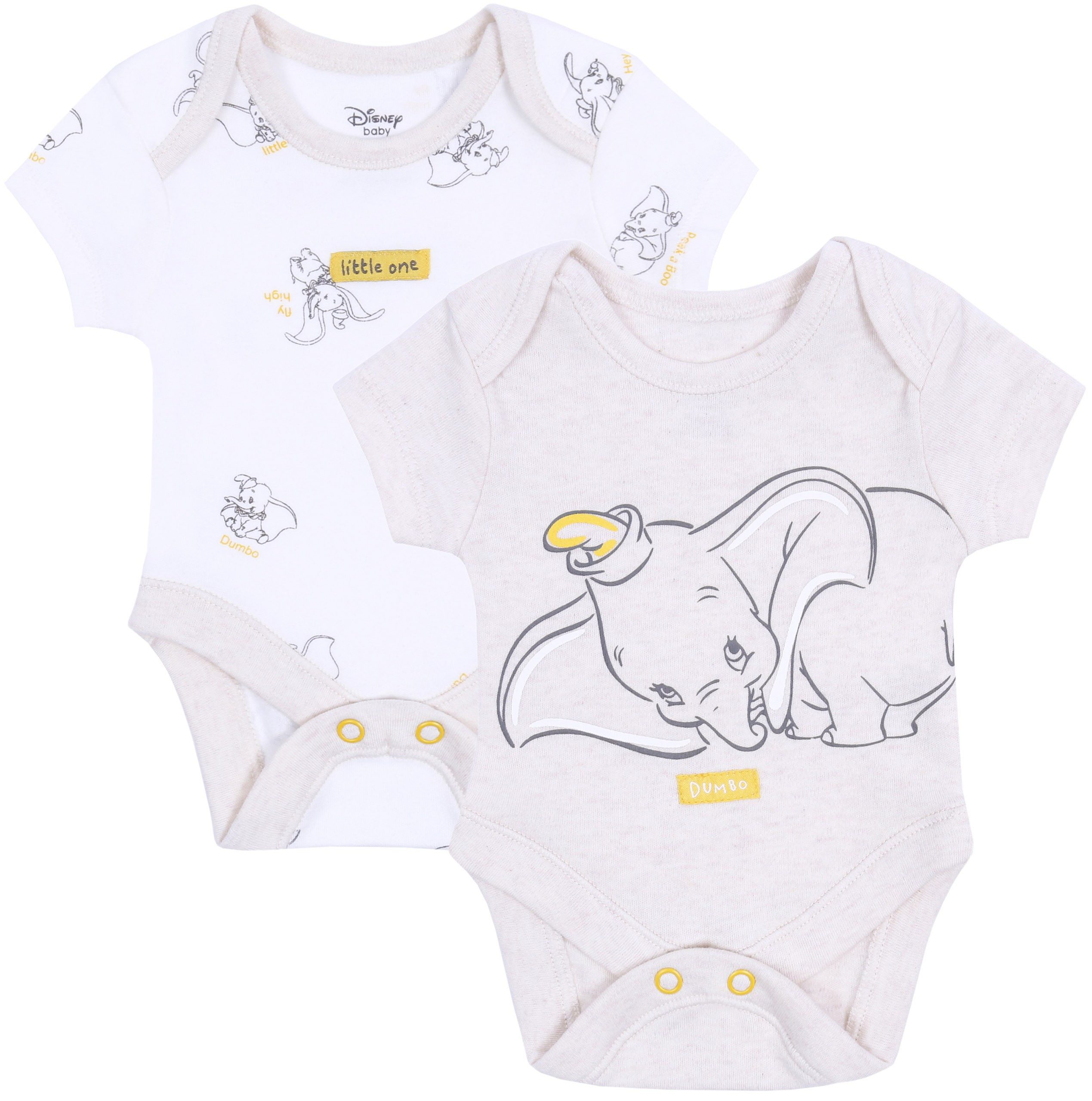 Body 2x beigefarbenes Babyanzug Body Dumbo Disney 3-6 Monate