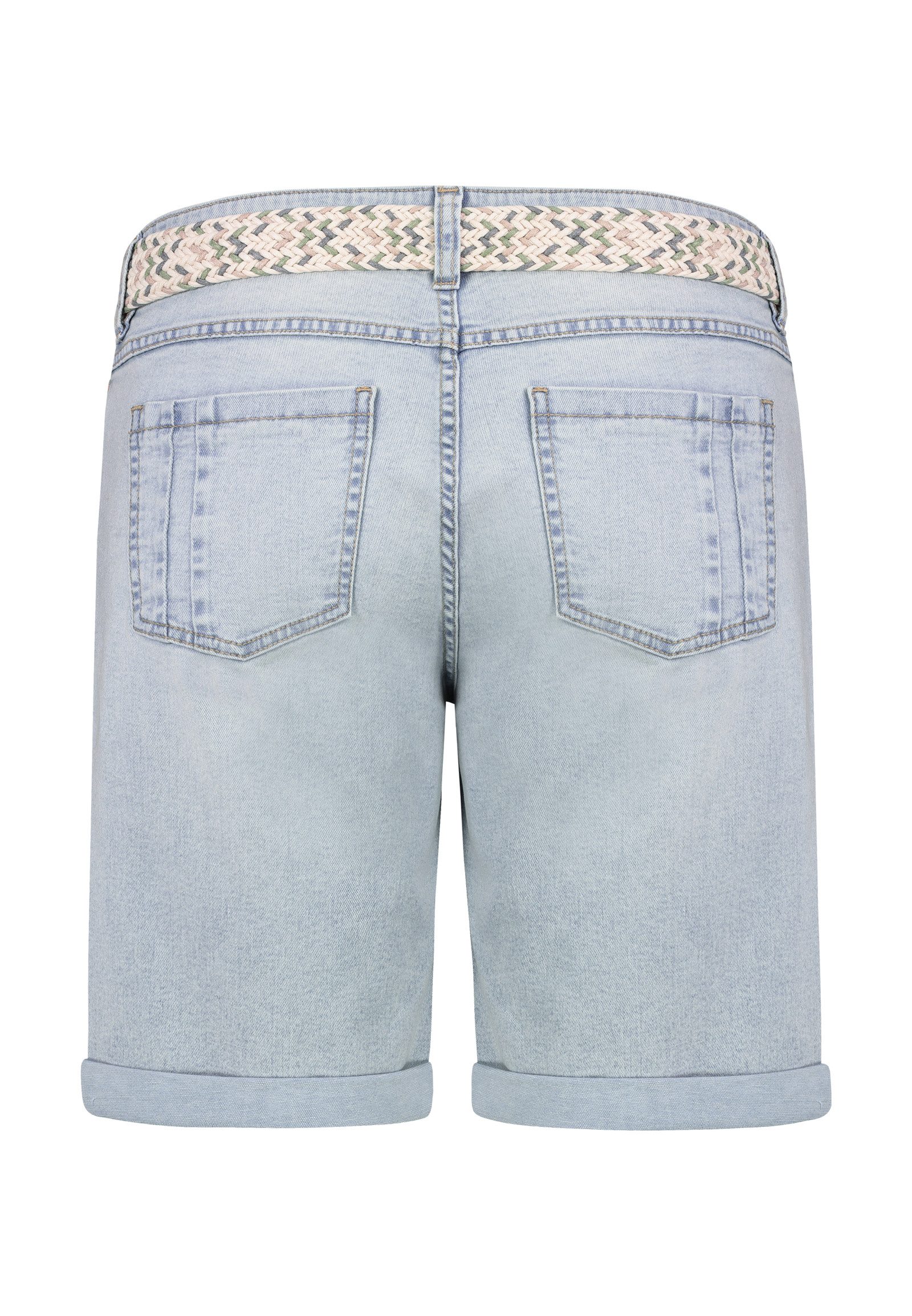 SUBLEVEL Jeansbermudas Damen Jeansbermuda mit schönem Gürtel Sommerhose, De günstig online kaufen