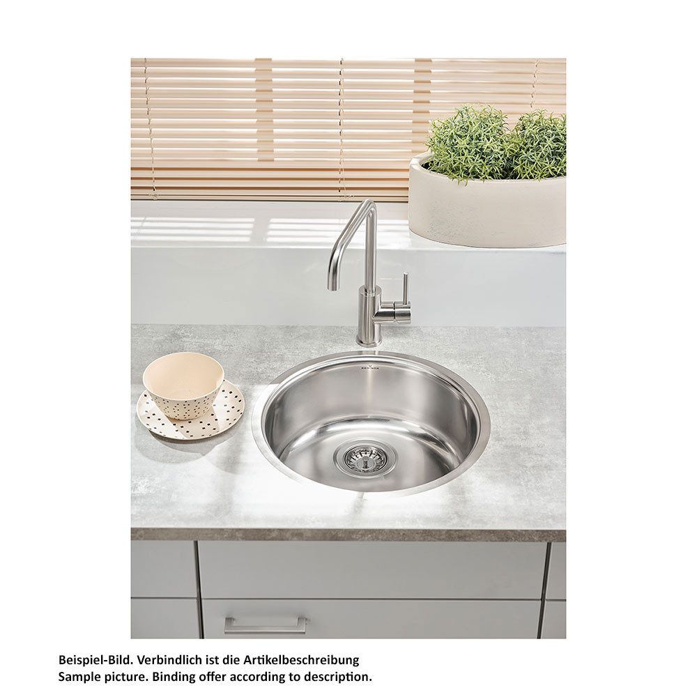 REGINOX Edelstahlspüle Clean & Care L18 390 KG-CC Edelstahl (304) ohne Überlauf, 44/44 cm
