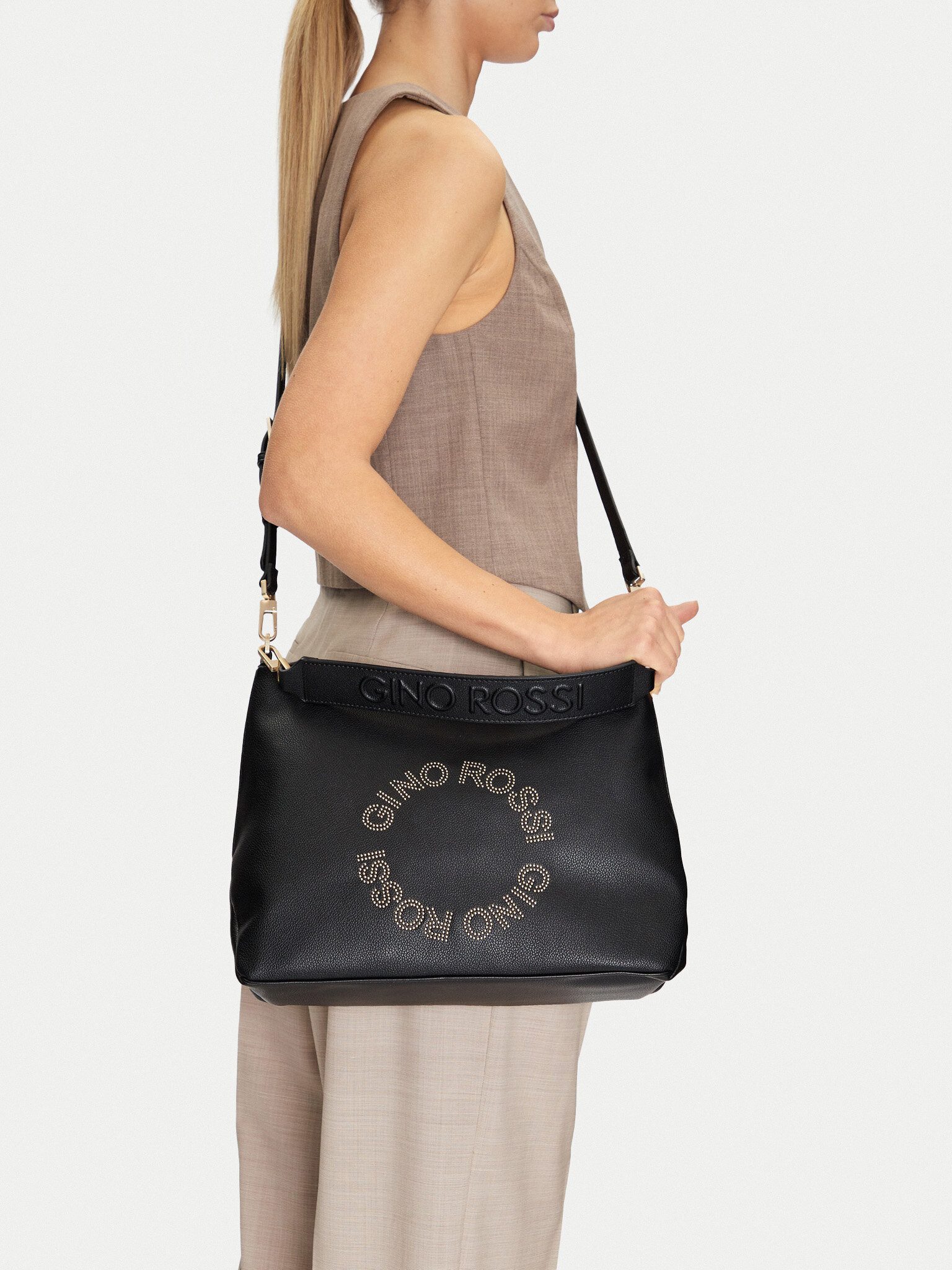 GINO ROSSI Handtasche Gino Rossi Damenhandtasche Schwarz WEN-44