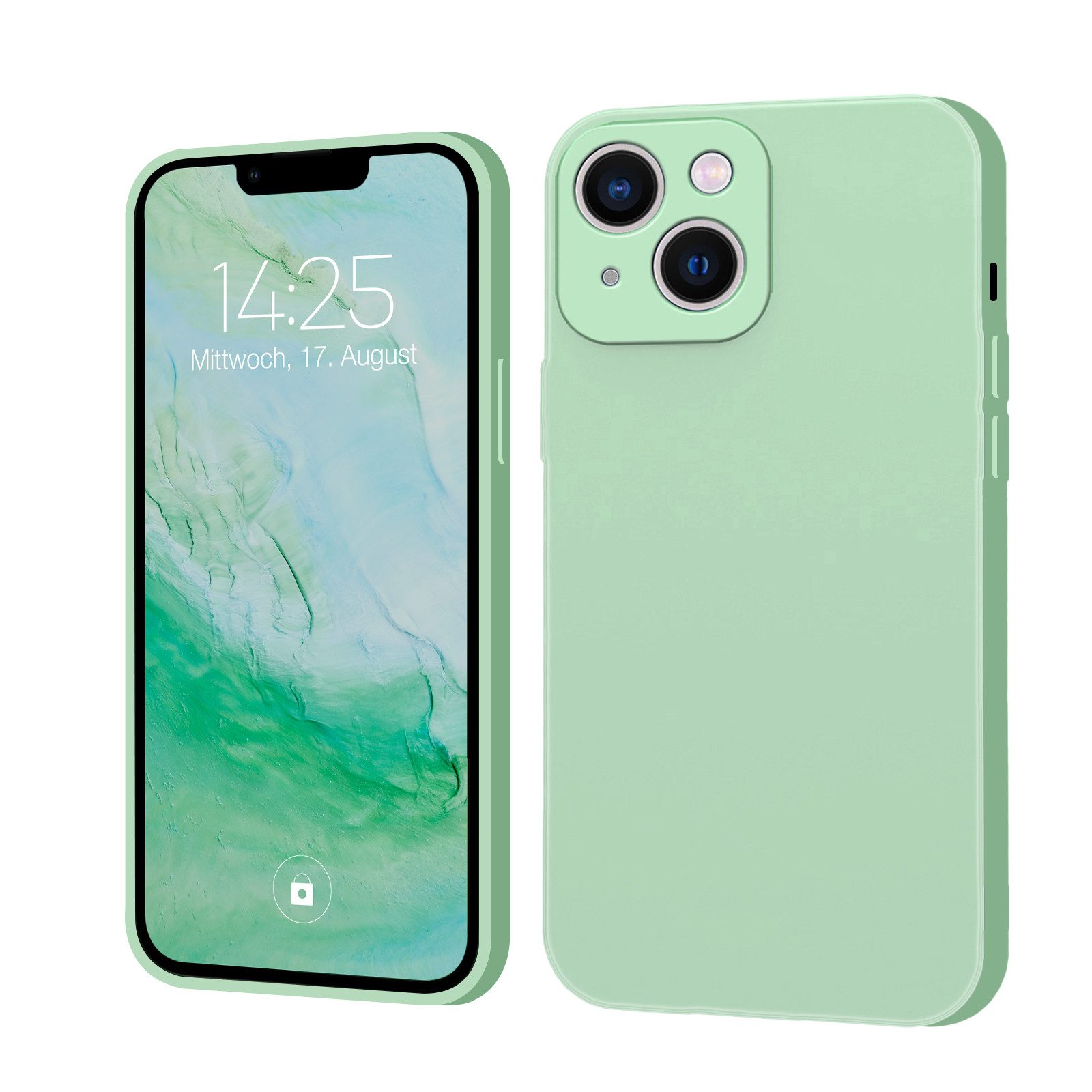 Tec-Expert Handyhülle SoftGrip Cover Hülle für Apple iPhone 13, Handy Case Bumper integrierter Kameraschutz flexibel