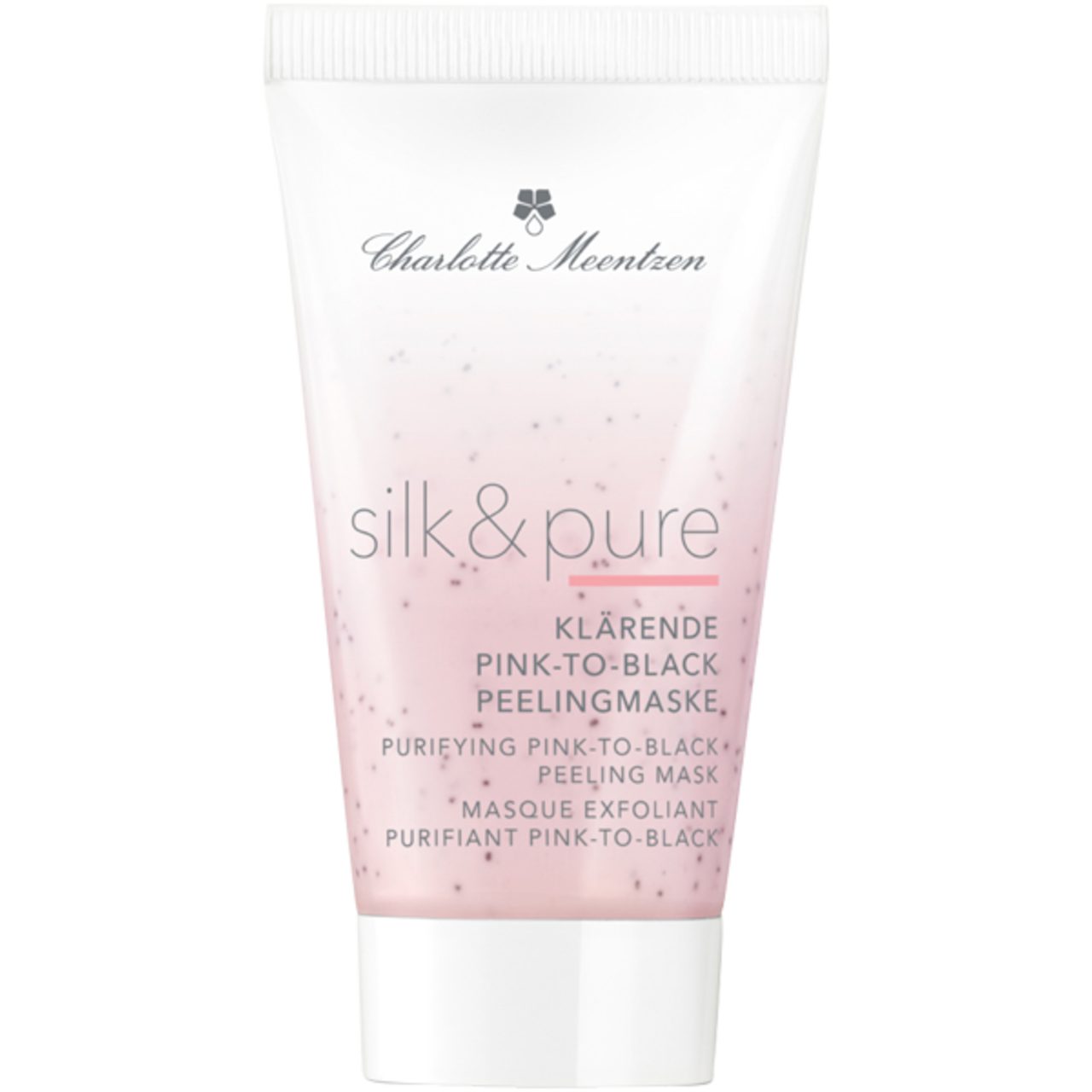 Charlotte Meentzen Gesichtsmaske Silk & Pure Klärende Pink-to-Black-Peelingmaske, Alle Hauttypen