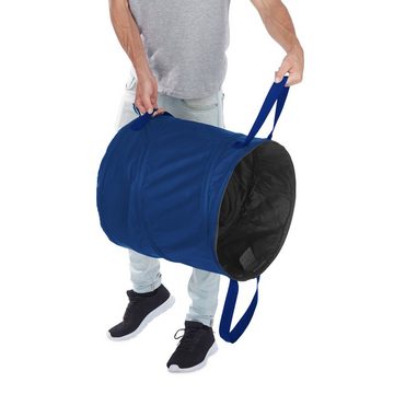 relaxdays Gartensack 2er Set Pop Up Laubsack 120 L blau