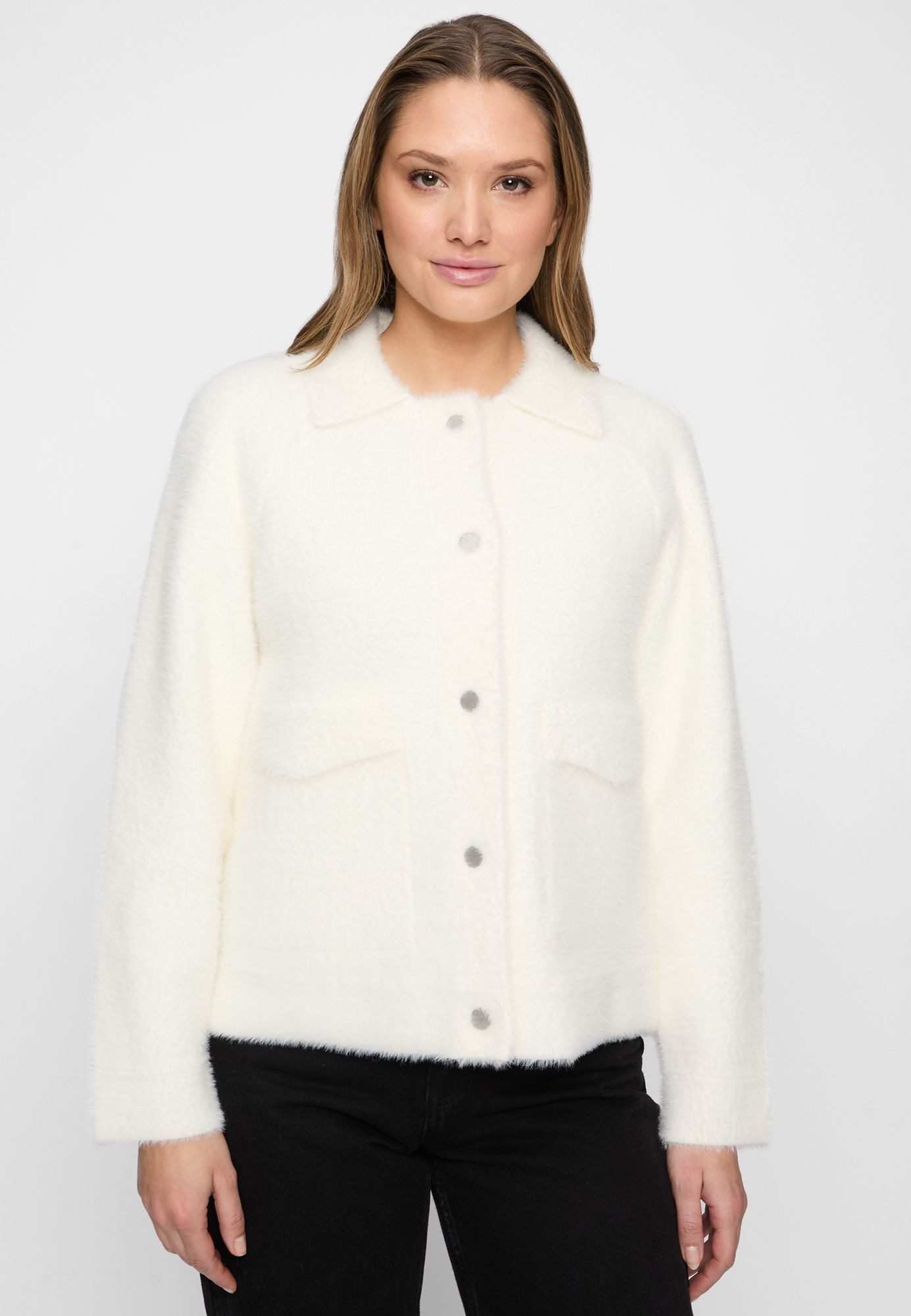 COVERED Strickjacke Paris L00123CO Liegekragen, Metallknöpfe, günstig online kaufen