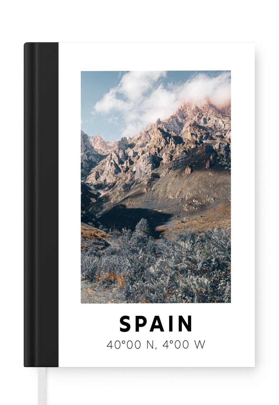 MuchoWow Notizbuch Spanien - Natur - Berge, Journal, Merkzettel, Tagebuch, Notizheft, A5, 98 Seiten, Haushaltsbuch | Notizbücher