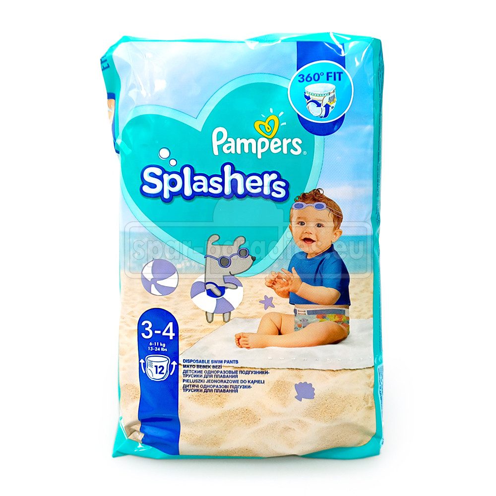 Windeln Pampers Splashers Schwimmwindeln Gr. 3-4 (6-11 kg), 12er Pack