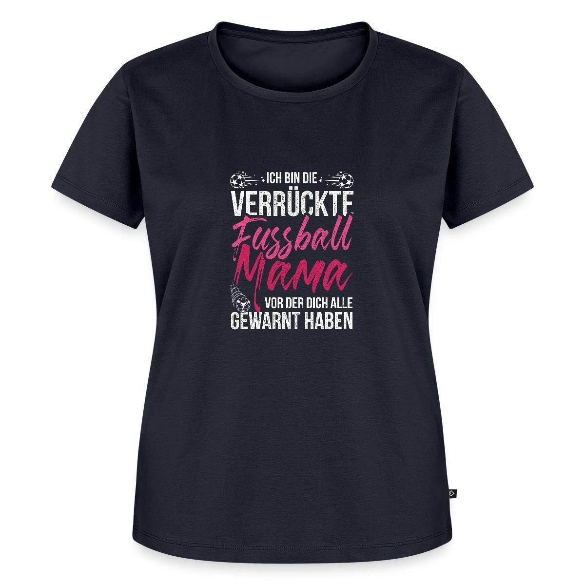 Spreadshirt T-Shirt Achtung Verrückte Fußballmama Lustiger Fußballspruch Frauen Premium T- (1-tlg) Fällt klein aus. Wir empfehlen, eine Größe größer zu bestellen.