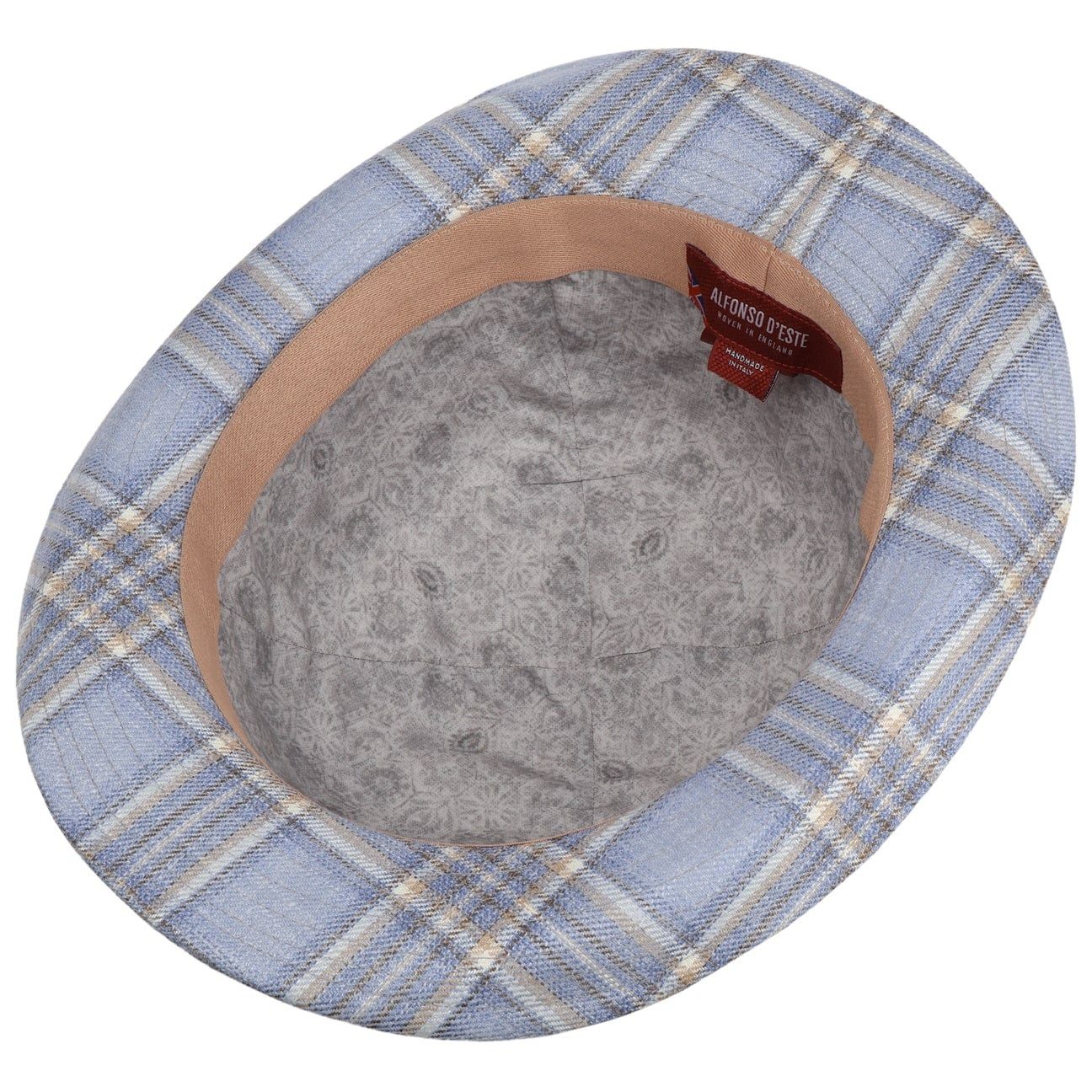 Alfonso D´Este Sonnenhut (1-St) Bowler mit Futter, Made in Italy