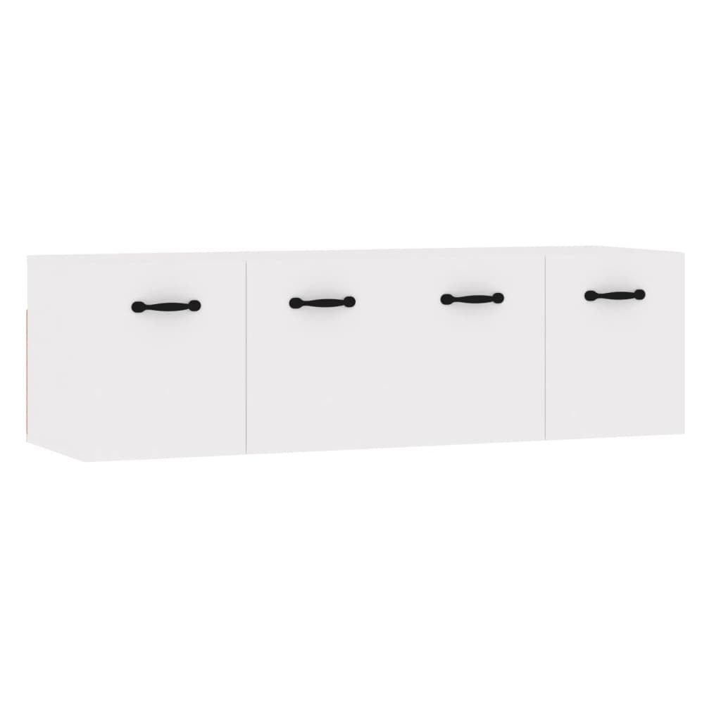 vidaXL Hängeschrank Wandschränke 2 Stk. Hochglanz-Weiß 80x36,5x35 cm Holzwerkstoff (1-St)