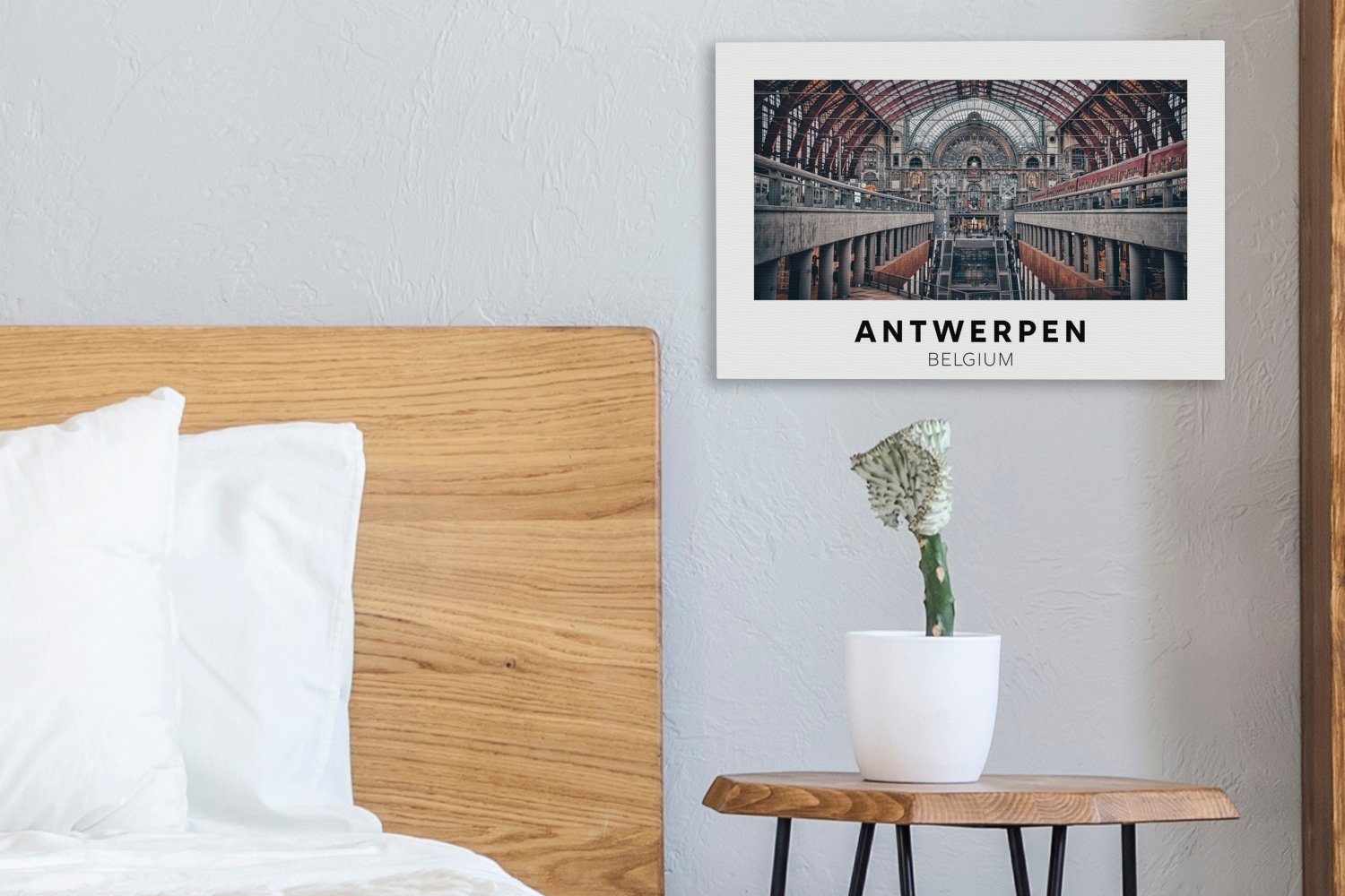 OneMillionCanvasses® Leinwandbild 30x20 St), Aufhängefertig, Leinwandbilder, - Belgien Wanddeko, (1 - Antwerpen Wandbild cm Architektur
