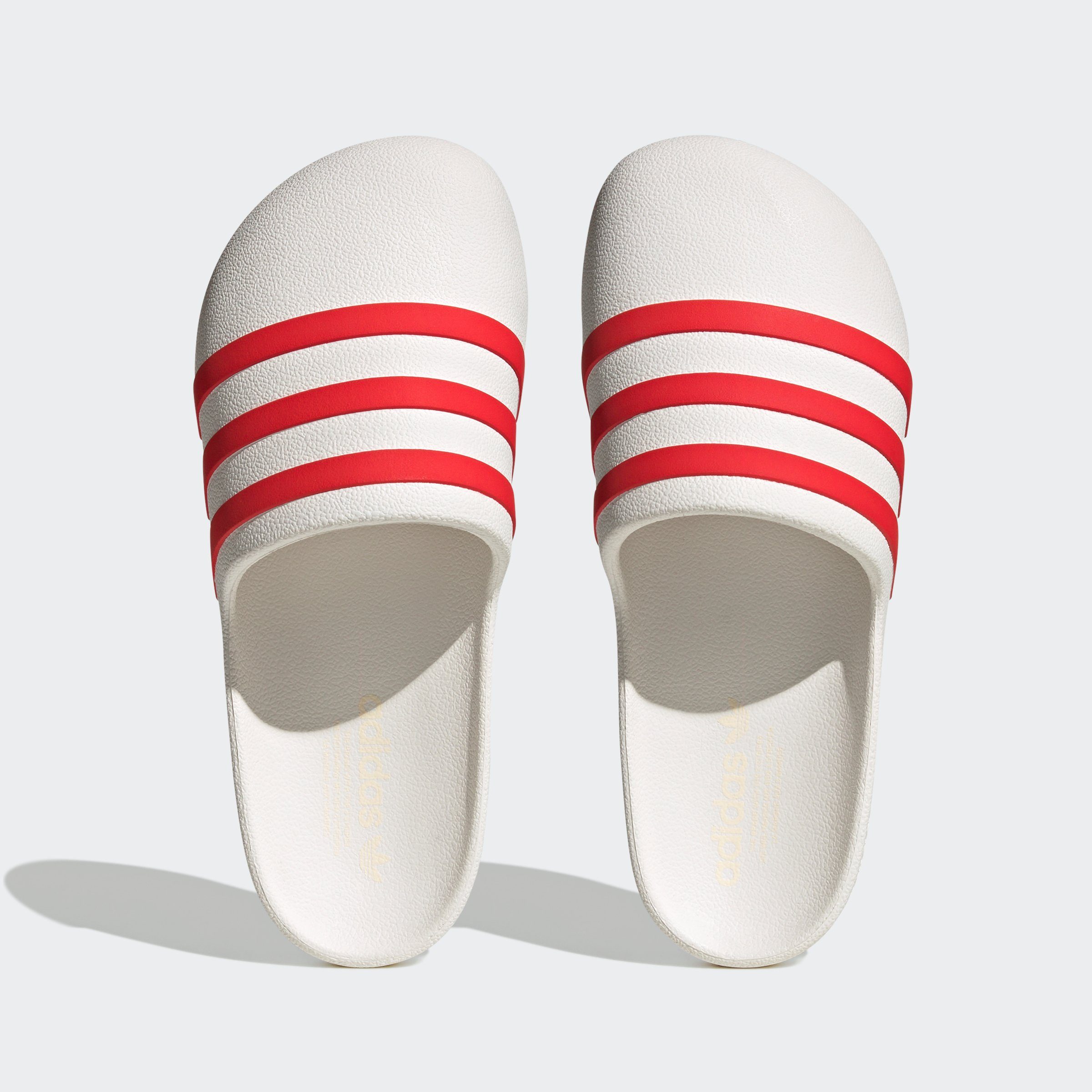 adidas Originals ADILETTE Badesandale Red / Off White Wonder / White