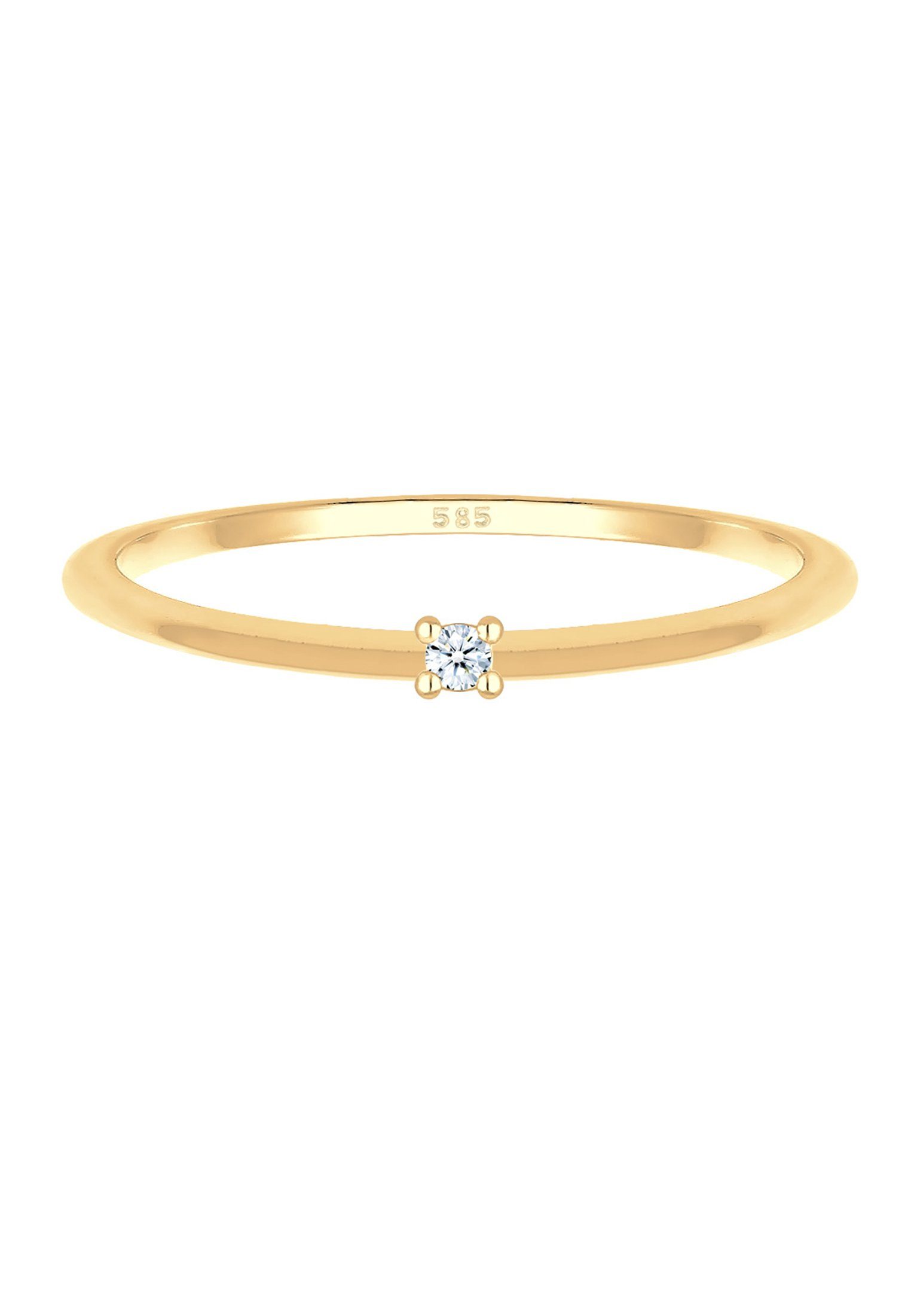 Elli DIAMONDS Diamantring Verlobung Solitär Diamant (0.015 ct) 585 Gelbgold günstig online kaufen