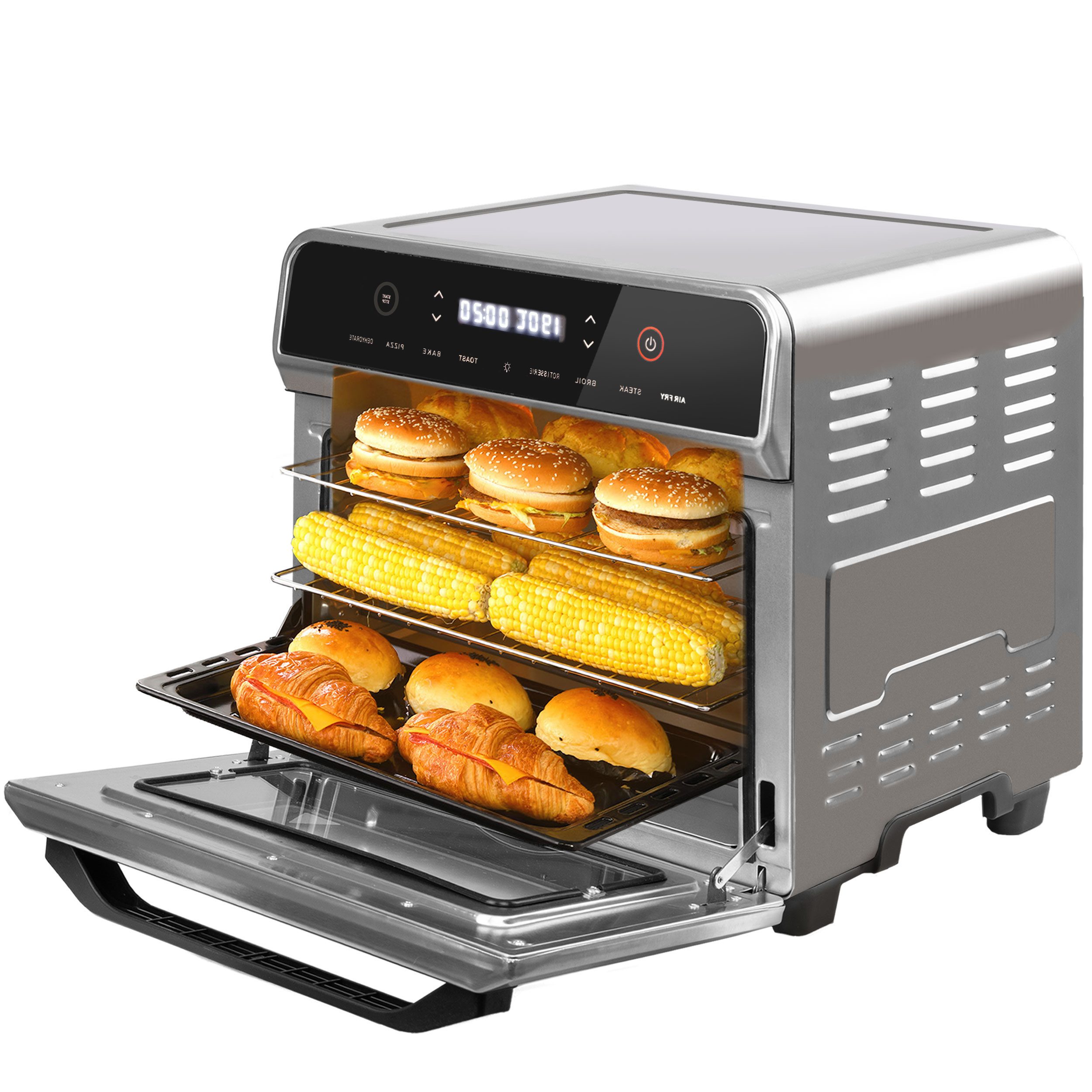Heißluftfritteuse 18L XXL, multifunktionale Fritteuse Minibackofen, fettfreies Kochen 