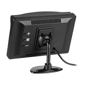 CARMATRIX BDW-500 Rückfahrkamera (HD Funk-Rückfahrsystem mit 5" Monitor und Auto Rückfahrkamera, 170°, HD Auflösung, IPS Monitor, für Nummernschild, Kennzeichenhalter)