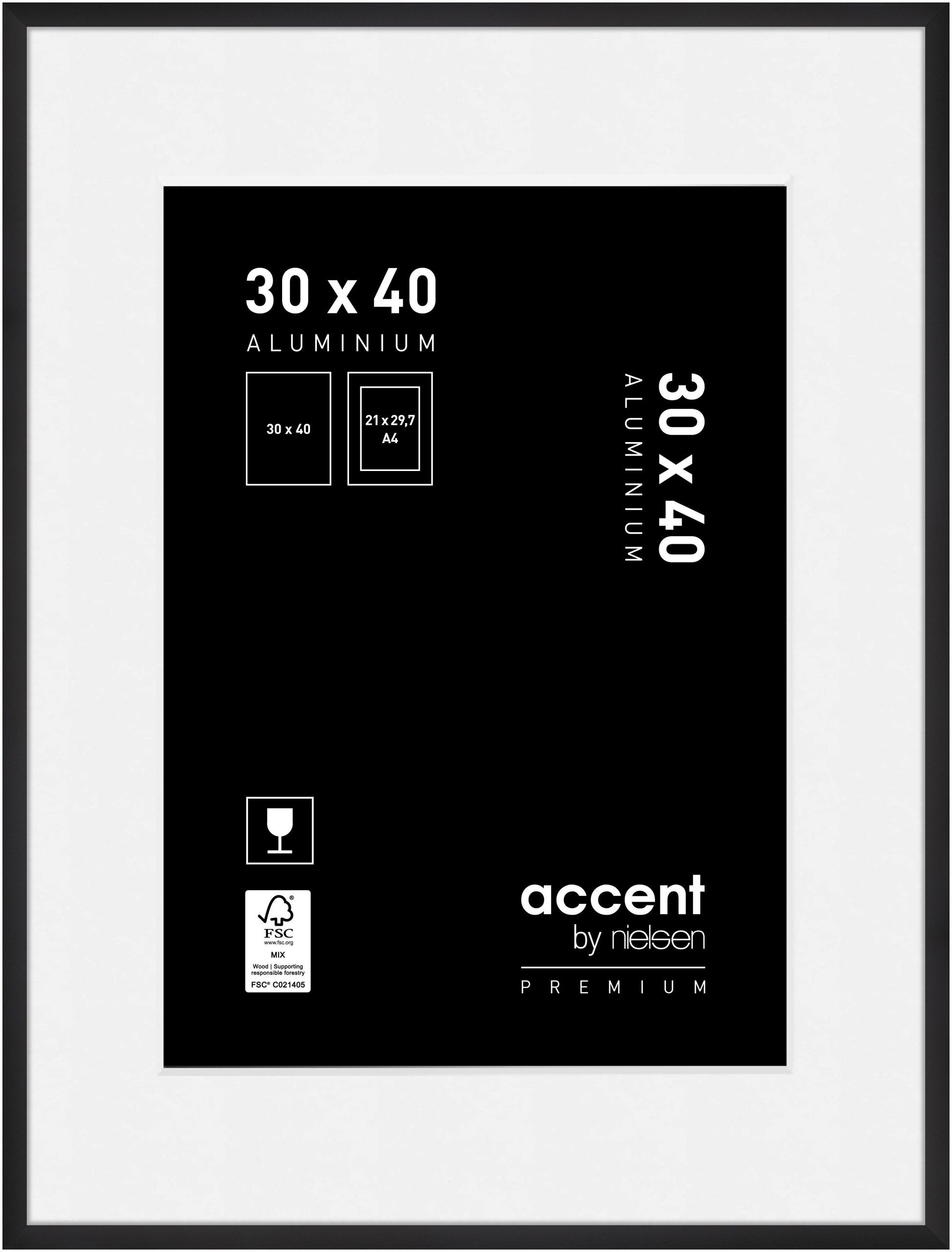 Accent By Nielsen Bilderrahmen-Set, 10 Teile, Schwarz – Verschiedene Formate Für Deine Fotos