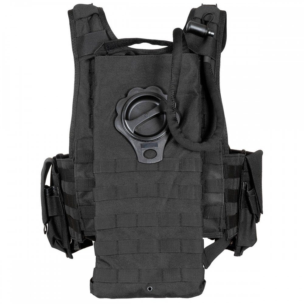 MFH Funktionsweste Weste, Ranger, div. Taschen, schwarz abnehmbarer Trinkrucksack