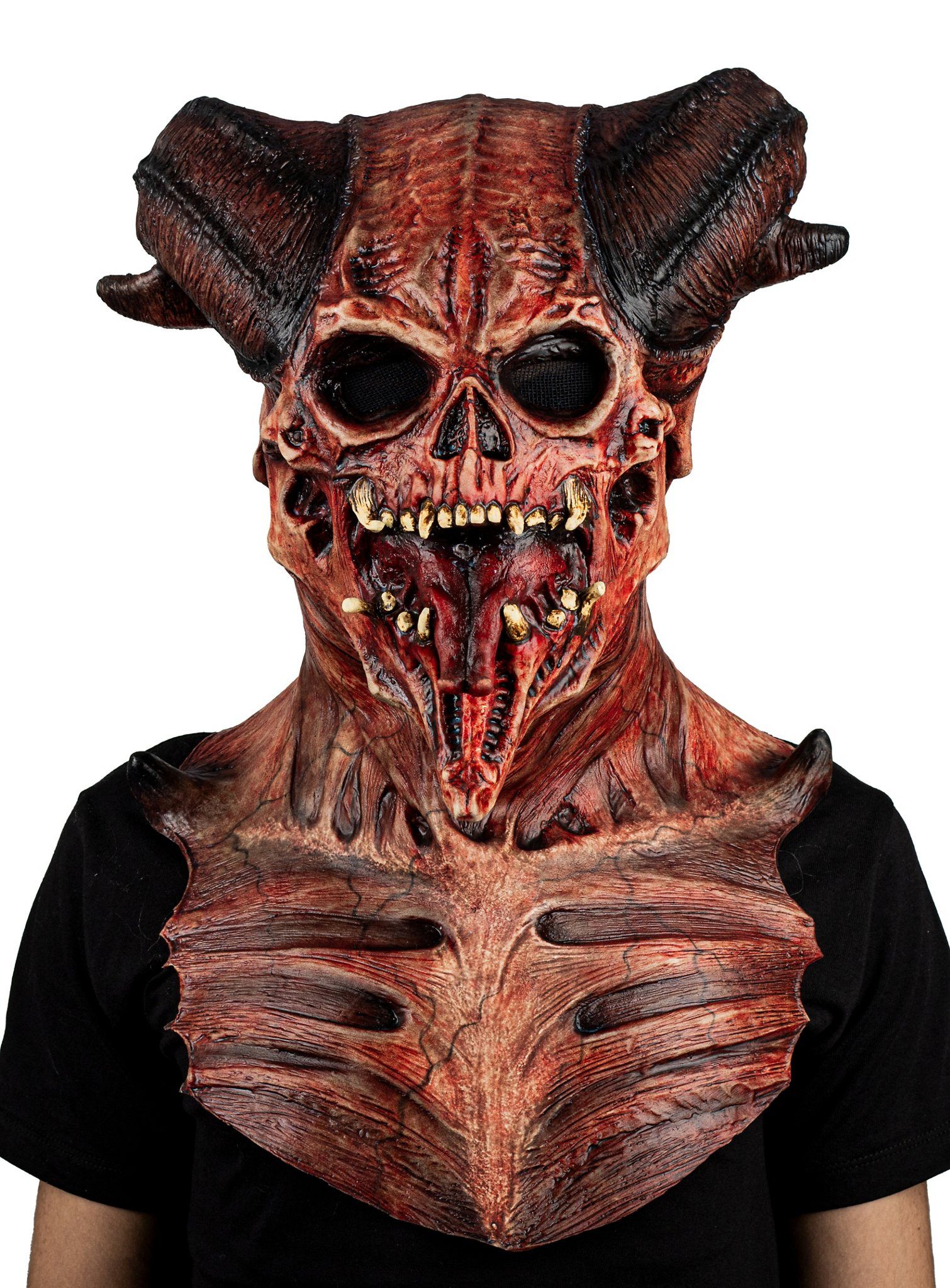 Ghoulish Productions Verkleidungsmaske Roter Knochendämon Maske, Schlimmer günstig online kaufen