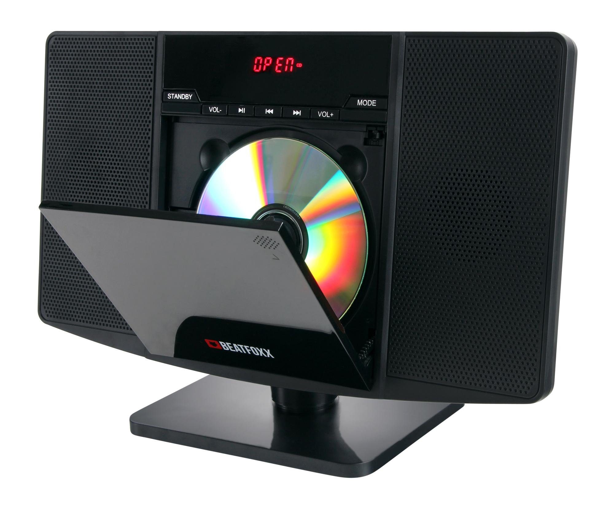 Beatfoxx »MCD-60 Vertikal Stereoanlage (CD/MP3-Player, USB, Bluetooth, Aux  In, Stand- oder Wandmontage, inkl. Fernbedienung)« Stereoanlage  (UKW/MW-Radio, 6,00 W) online kaufen | OTTO