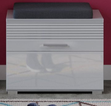 xonox.home Garderoben-Set Linus, (Garderobe 5-teilig in weiß Hochglanz, BxH 170 x 190 cm), mit viel Stauraum