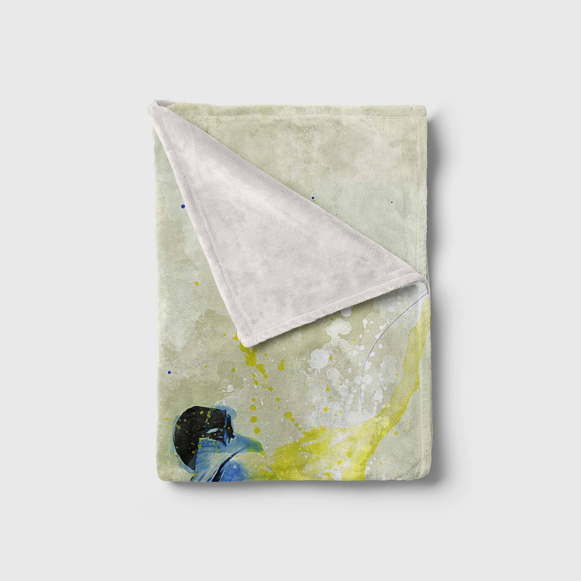 Sinus Art Handtücher SplashArt Sport Handtuch Strandhandtuch Saunatuch Kuscheldecke Kunstvoll Fechten Sporthan, Baumwolle-Polyester-Mix (1-St), Handtuch