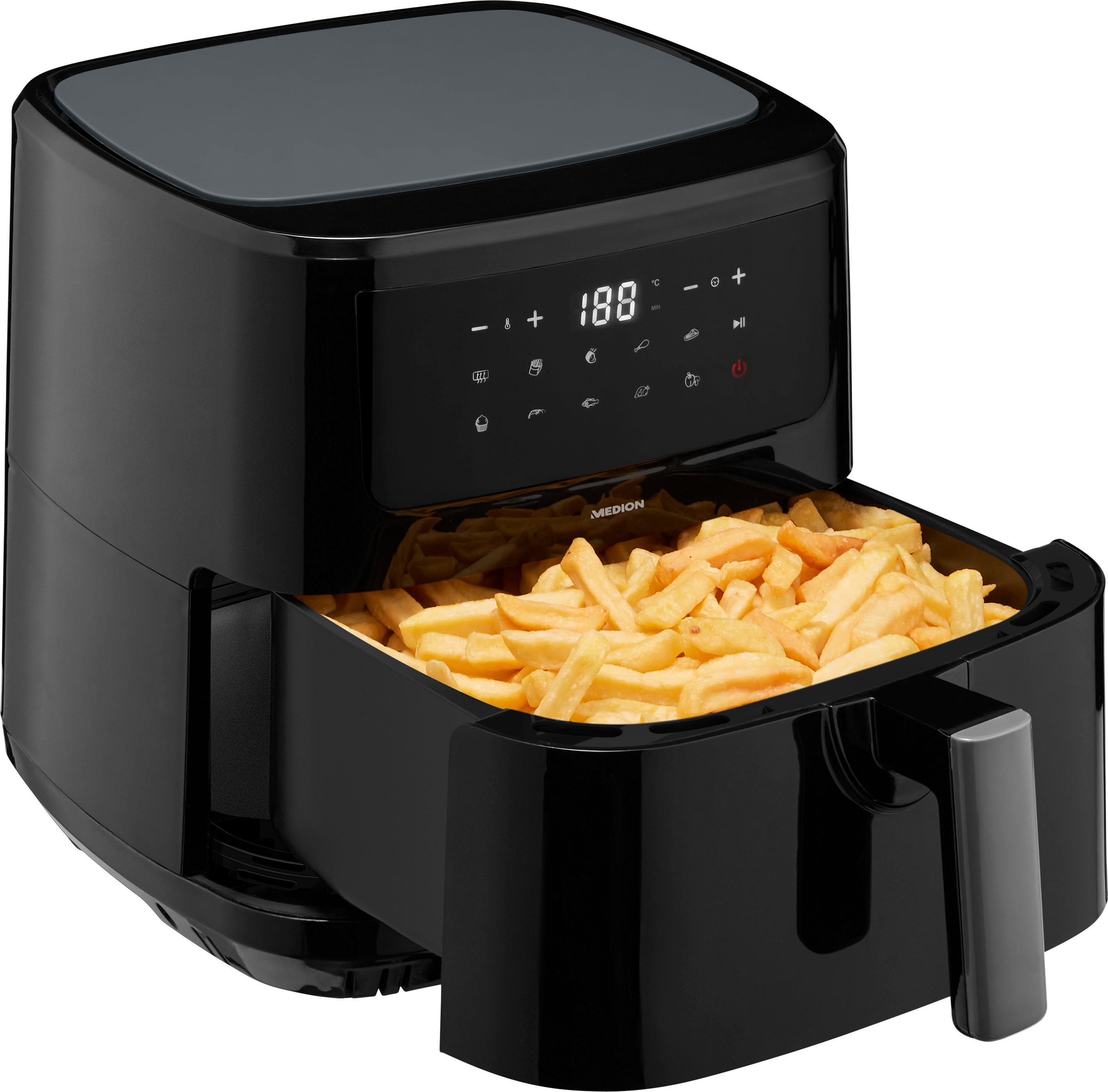 Heißluftfritteuse mit 2 Heizelementen MD11750 P10 XL Duo, großer